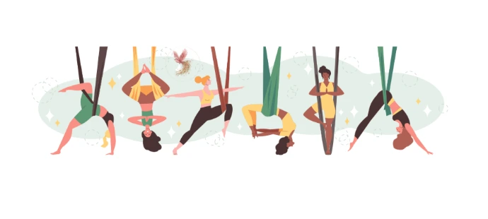 Cours de yoga aérien
